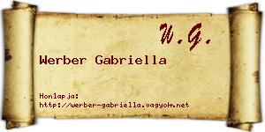 Werber Gabriella névjegykártya