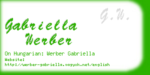 gabriella werber business card